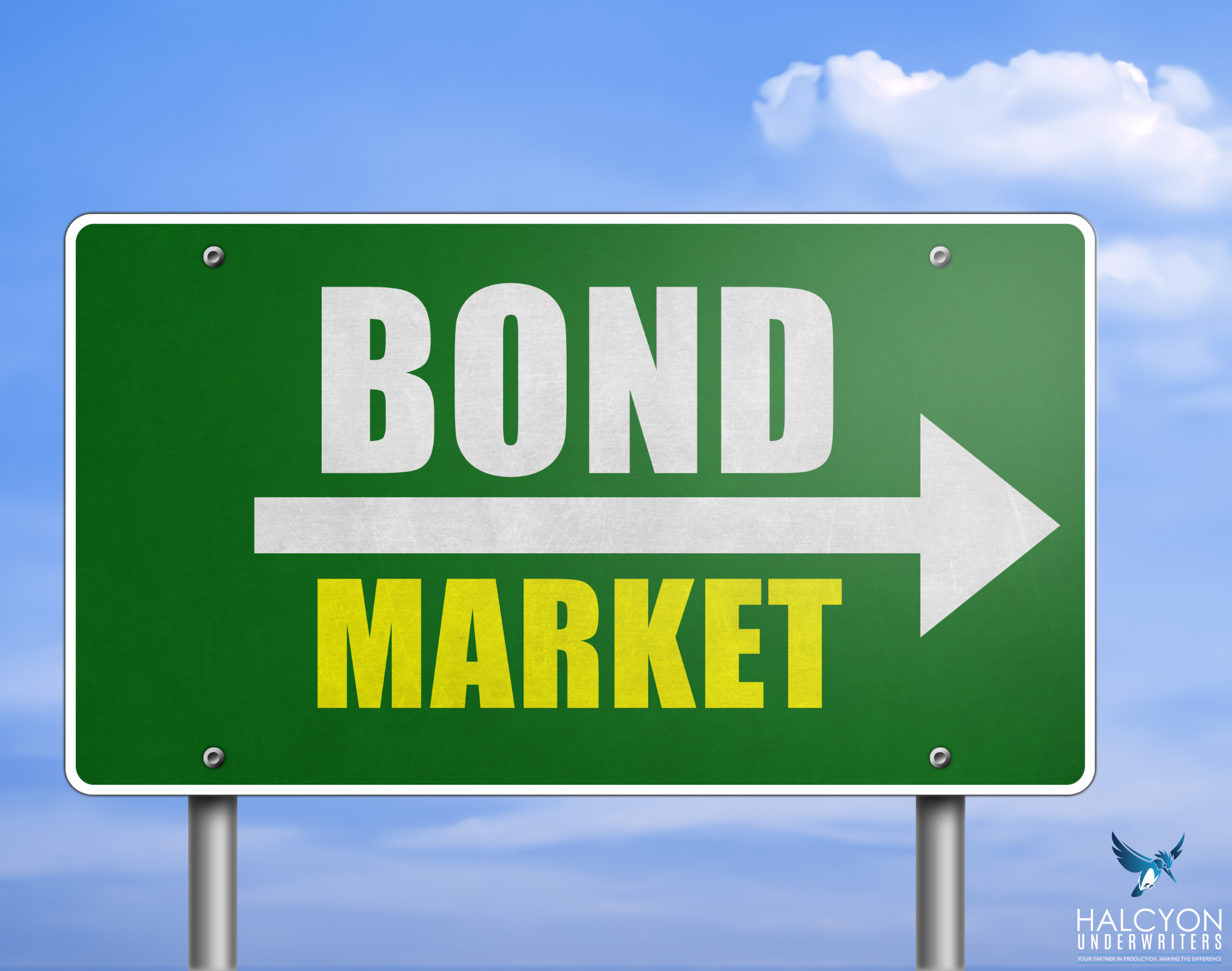 sign saying bond market