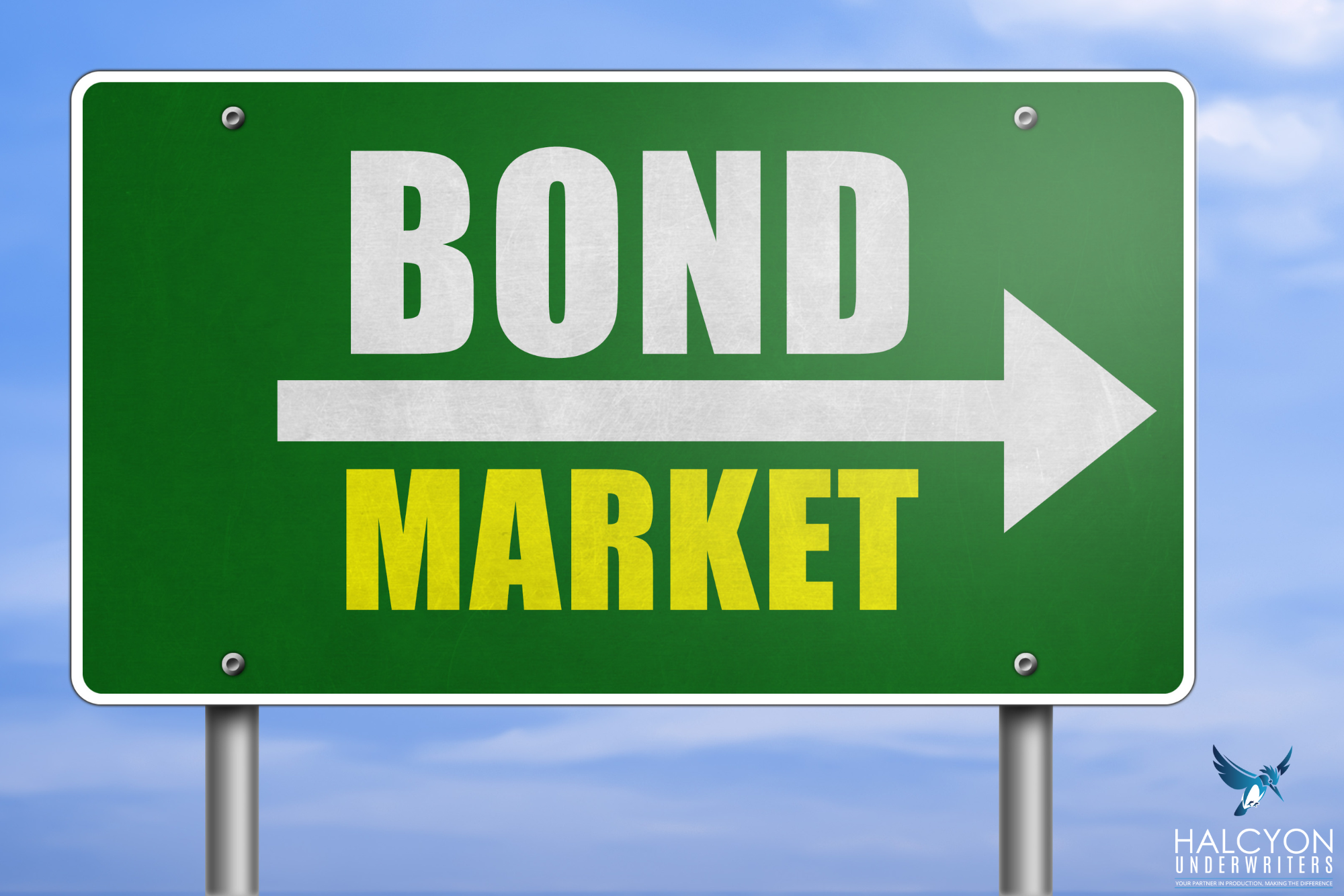 sign saying bond market